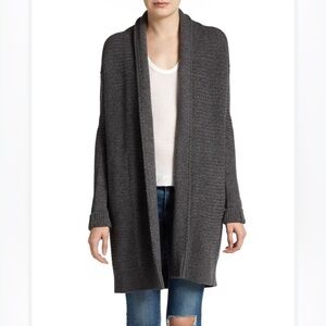Vince Charcoal Open Front Cardigan